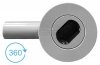 AQUALine - Odpływ liniowy podłogowy SLIM kwadrat chrom Obrotowy syfon ROZMIARY od 50 do120cm RSK01